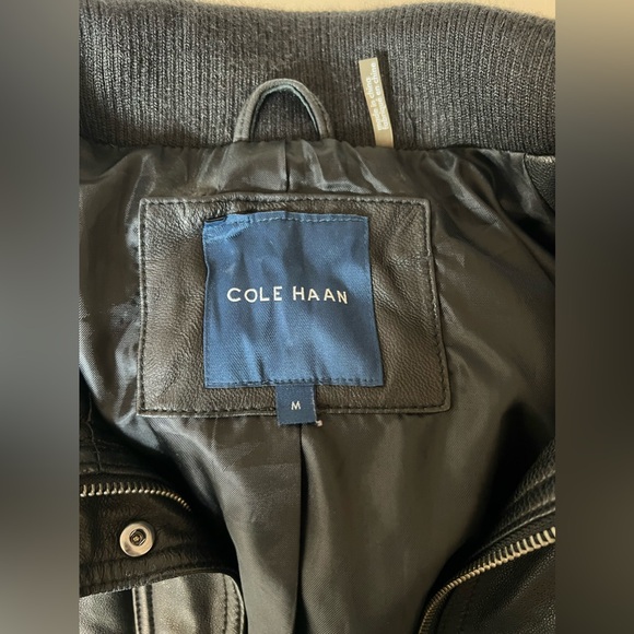 Cole Haan Leather Jacket Size M - Picture 2 of 5